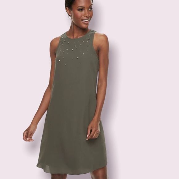 Apt. 9 Dresses & Skirts - NWOT! APT9 High Neck Embellished Shift Dress